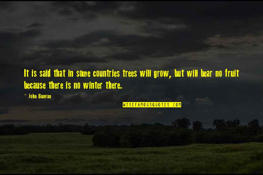 Wasowski Senator Quotes By John Bunyan: It is said that in some countries trees