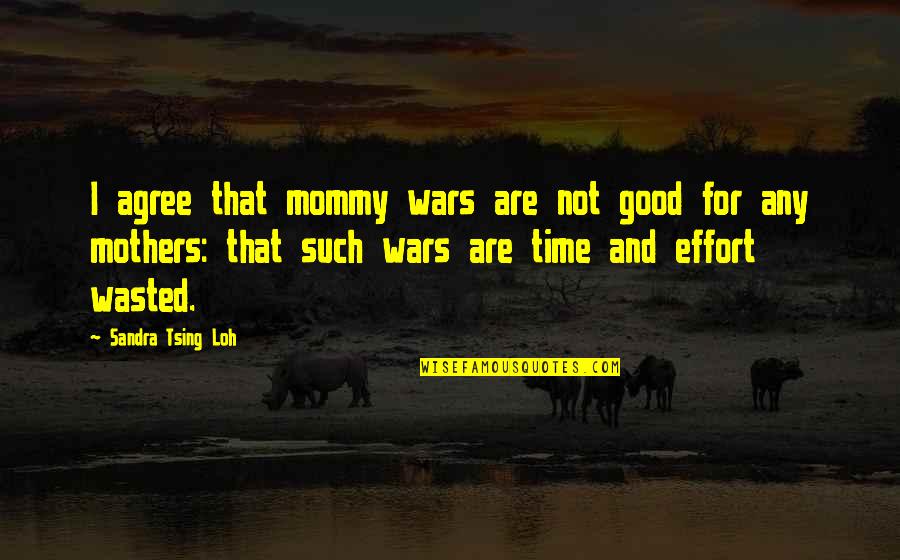 Wasted My Time On You Quotes By Sandra Tsing Loh: I agree that mommy wars are not good