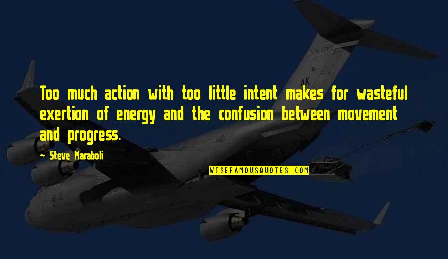 Wasteful Quotes By Steve Maraboli: Too much action with too little intent makes