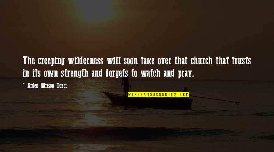 Watch And Pray Quotes By Aiden Wilson Tozer: The creeping wilderness will soon take over that Watch And Pray Quotes By Aiden Wilson Tozer: The creeping wilderness will soon take over that