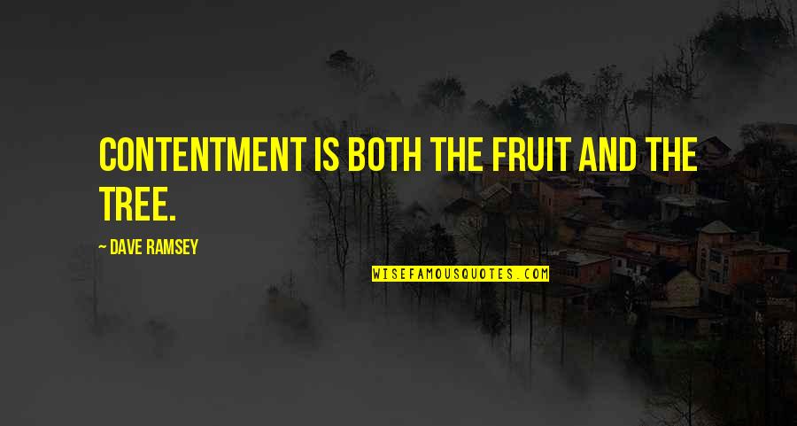 Watch It Burn Quotes By Dave Ramsey: Contentment is both the fruit and the tree. Watch It Burn Quotes By Dave Ramsey: Contentment is both the fruit and the tree.