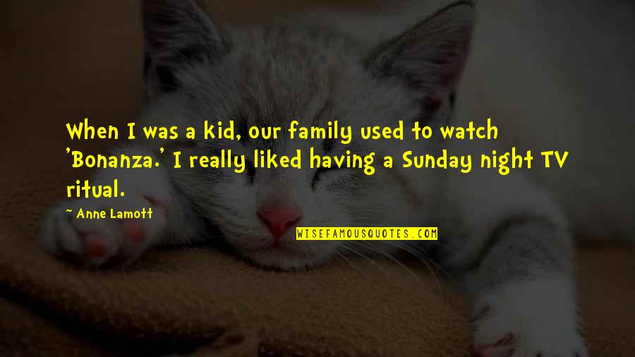 Watch Tv Quotes By Anne Lamott: When I was a kid, our family used