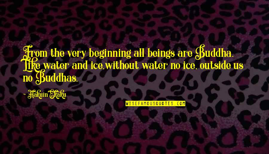 Water And Ice Quotes By Hakuin Ekaku: From the very beginning all beings are Buddha.