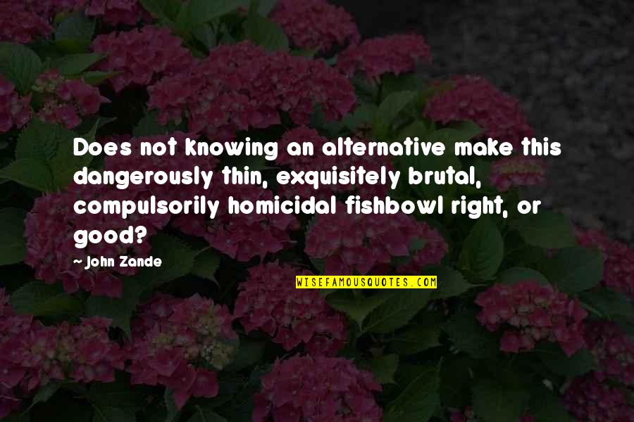 Water Cascade Quotes By John Zande: Does not knowing an alternative make this dangerously Water Cascade Quotes By John Zande: Does not knowing an alternative make this dangerously