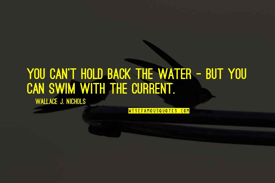 Water Current Quotes By Wallace J. Nichols: You can't hold back the water - but