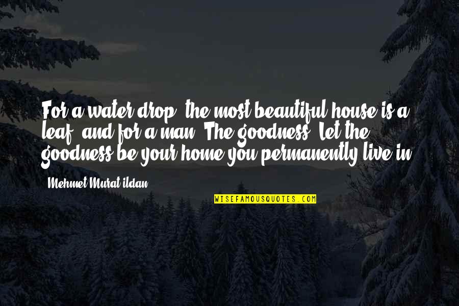 Water Drop Quotes By Mehmet Murat Ildan: For a water drop, the most beautiful house