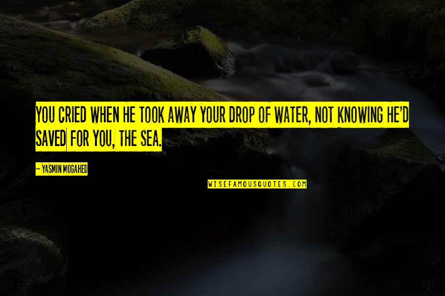 Water Drop Quotes By Yasmin Mogahed: You cried when He took away your drop