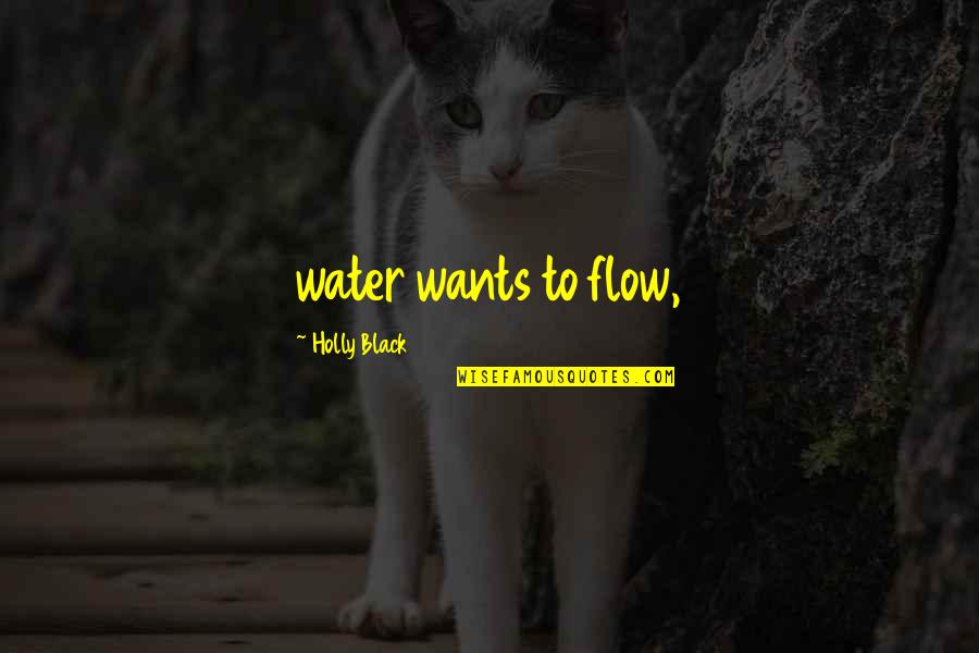 Water Flow Quotes By Holly Black: water wants to flow,