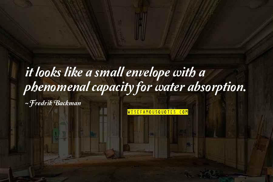 Water For Quotes By Fredrik Backman: it looks like a small envelope with a