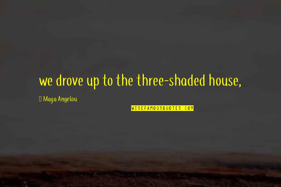 Water Giving Life Quotes By Maya Angelou: we drove up to the three-shaded house,