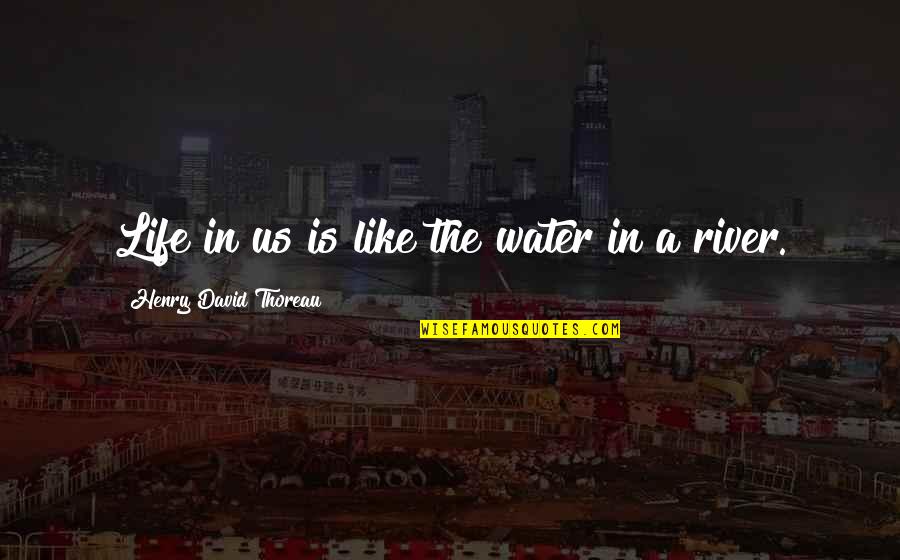 Water Is Life Quotes By Henry David Thoreau: Life in us is like the water in