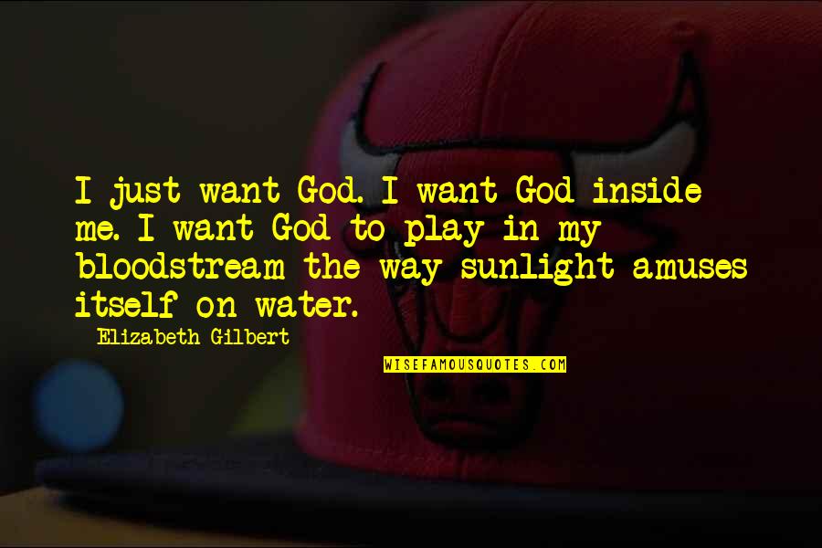 Water Play Quotes By Elizabeth Gilbert: I just want God. I want God inside