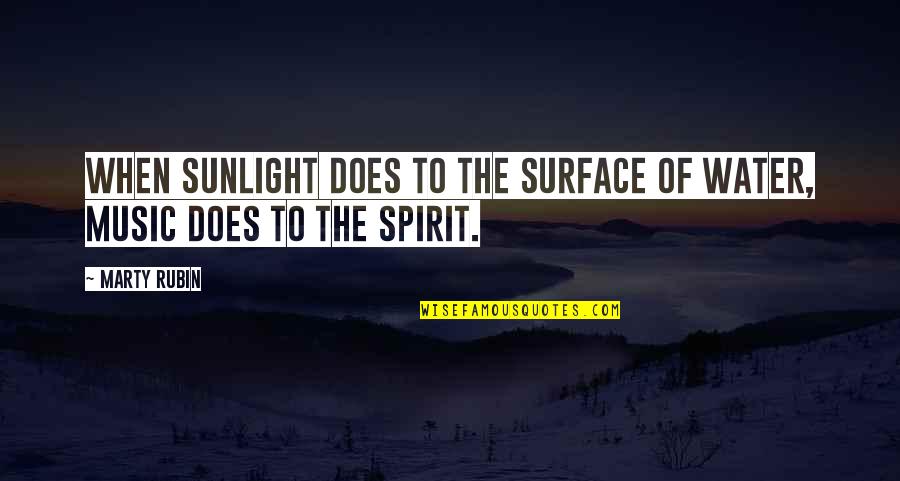 Water Surface Quotes By Marty Rubin: When sunlight does to the surface of water,
