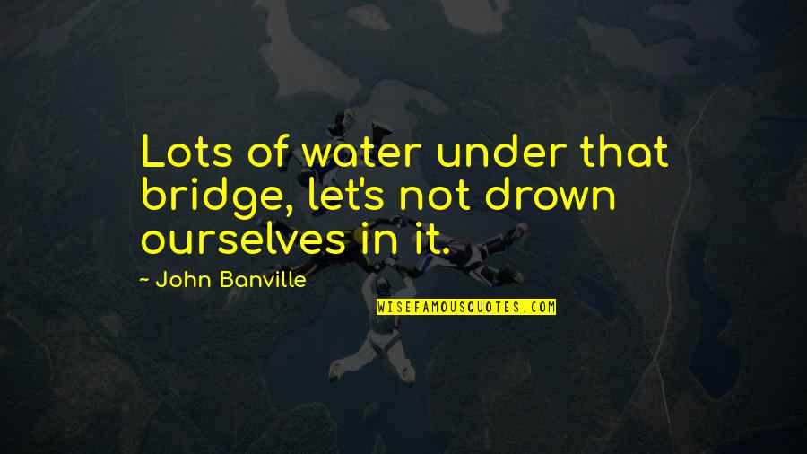 Water Under The Bridge Quotes By John Banville: Lots of water under that bridge, let's not