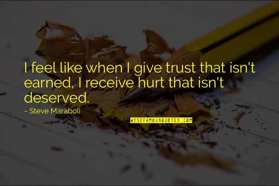 Waterbender Oc Quotes By Steve Maraboli: I feel like when I give trust that Waterbender Oc Quotes By Steve Maraboli: I feel like when I give trust that