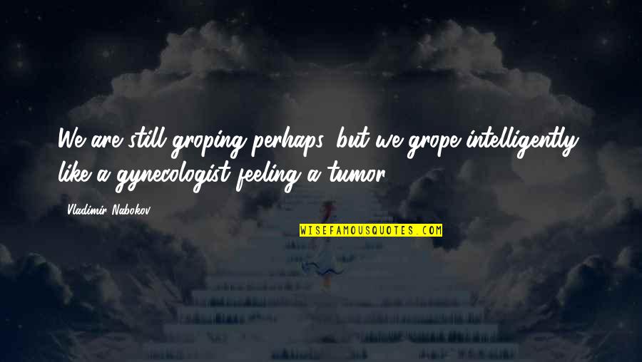 Waterboy You Can Do It Quotes By Vladimir Nabokov: We are still groping perhaps, but we grope Waterboy You Can Do It Quotes By Vladimir Nabokov: We are still groping perhaps, but we grope