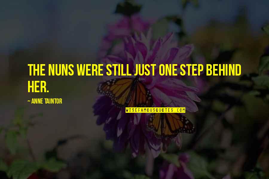 Watercolor Art Quotes By Anne Taintor: The nuns were still just one step behind