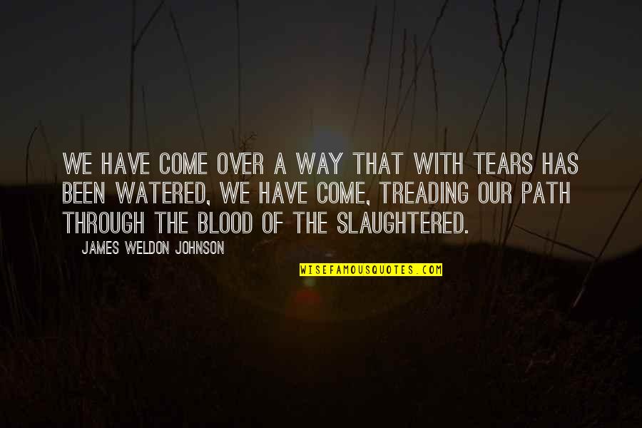 Watered Quotes By James Weldon Johnson: We have come over a way that with