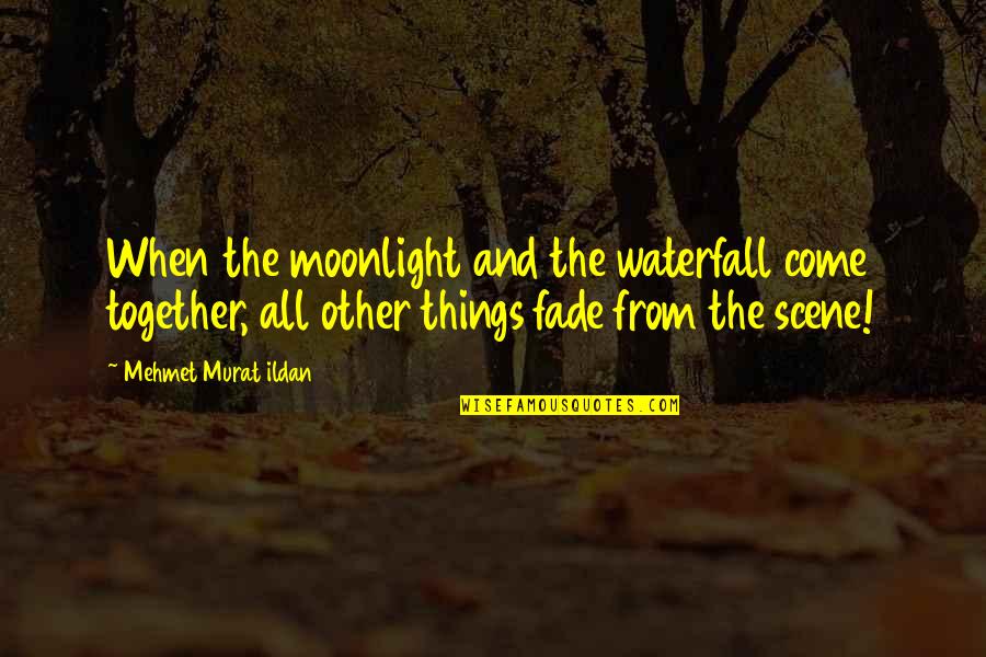 Waterfall Quotes By Mehmet Murat Ildan: When the moonlight and the waterfall come together, Waterfall Quotes By Mehmet Murat Ildan: When the moonlight and the waterfall come together,