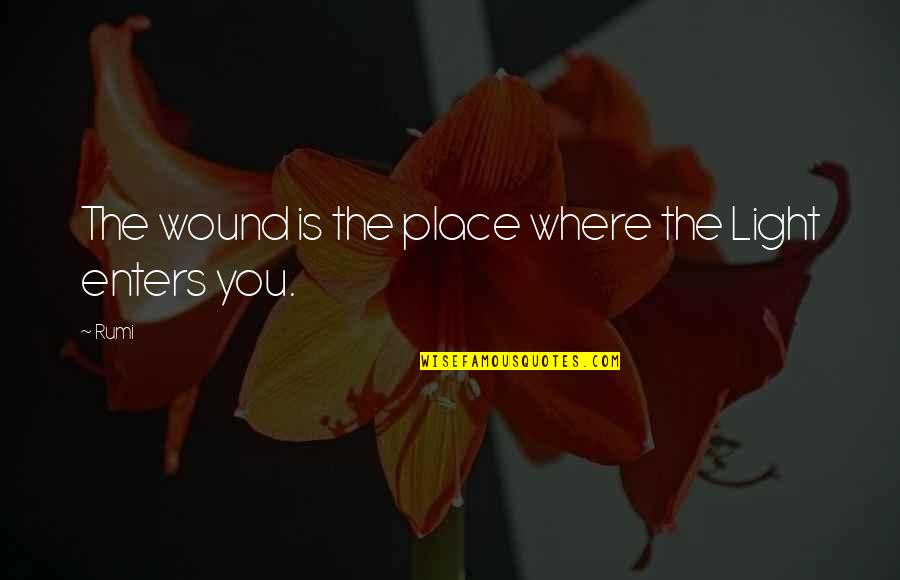 Waterfloods Quotes By Rumi: The wound is the place where the Light