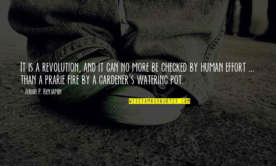 Watering Quotes By Judah P. Benjamin: It is a revolution, and it can no