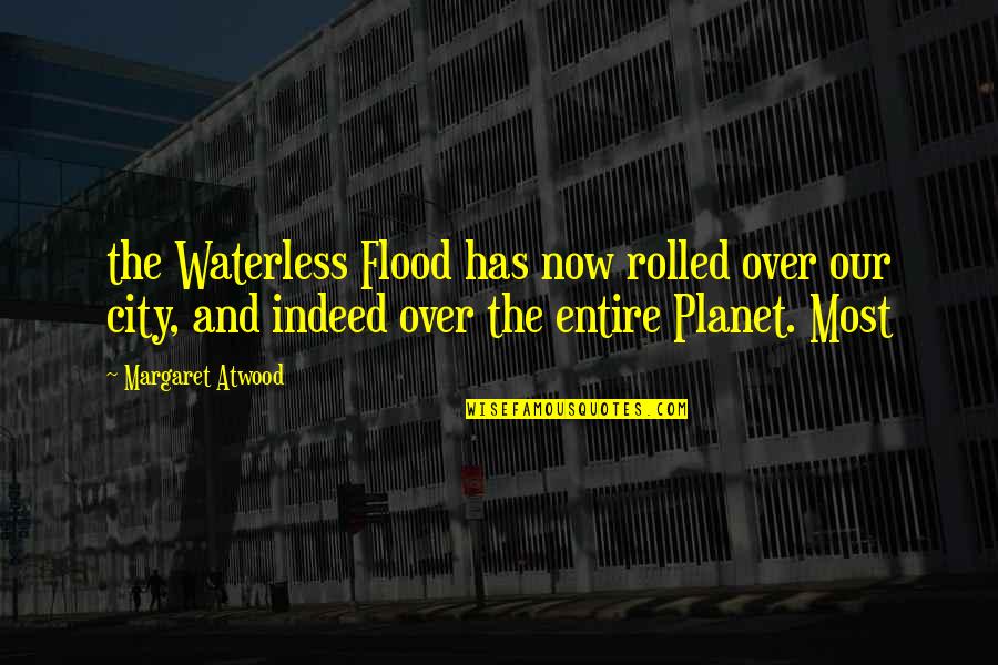 Waterless Quotes By Margaret Atwood: the Waterless Flood has now rolled over our
