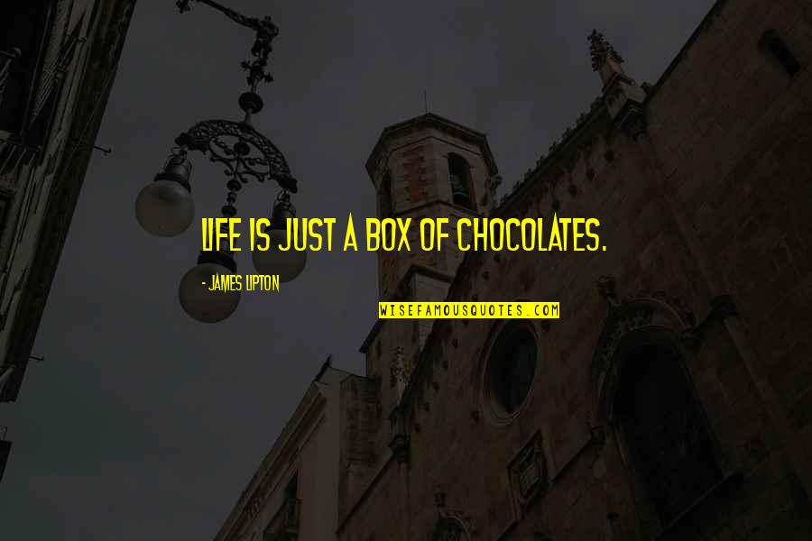 Watermark Apartments Quotes By James Lipton: Life is just a Box of Chocolates.