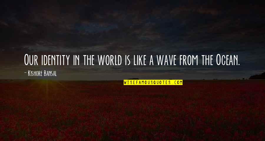 Wave In The Ocean Quotes By Kishore Bansal: Our identity in the world is like a