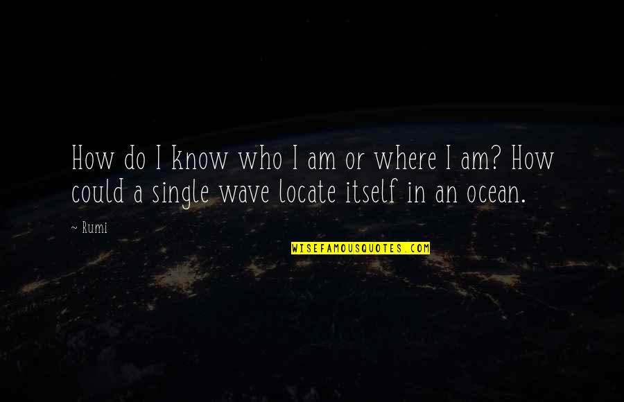 Wave In The Ocean Quotes By Rumi: How do I know who I am or