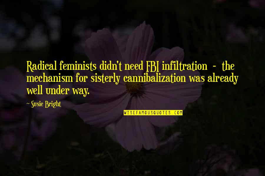 Wave Of Feminism Quotes By Susie Bright: Radical feminists didn't need FBI infiltration - the Wave Of Feminism Quotes By Susie Bright: Radical feminists didn't need FBI infiltration - the