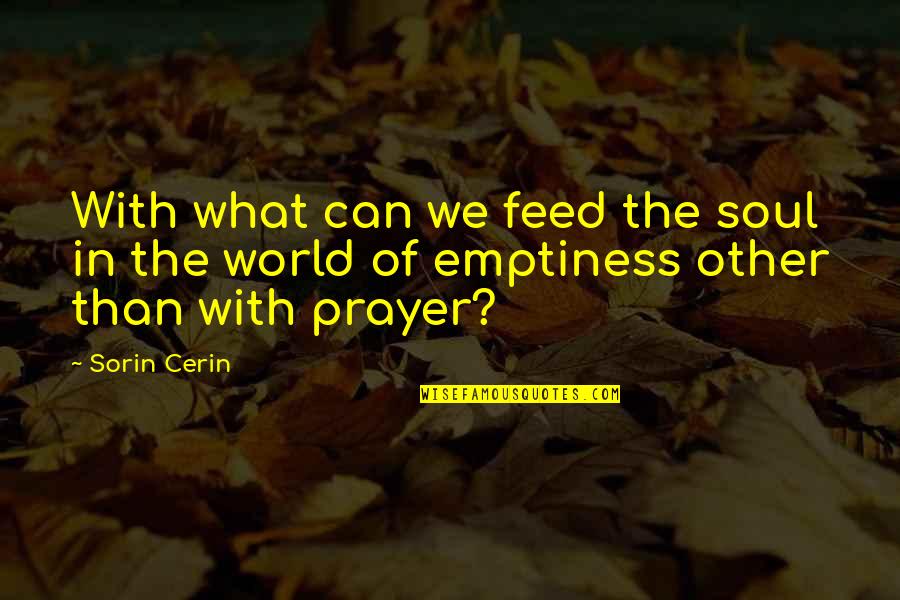 Wave White Quotes By Sorin Cerin: With what can we feed the soul in