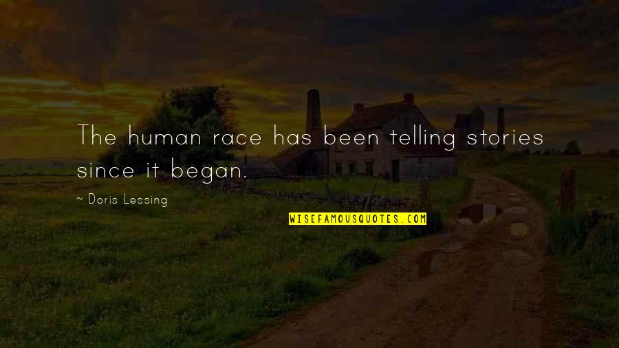 Waverlys Diner Quotes By Doris Lessing: The human race has been telling stories since Waverlys Diner Quotes By Doris Lessing: The human race has been telling stories since