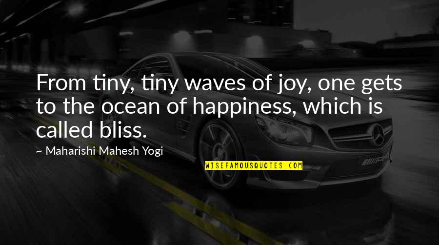 Waves Of Happiness Quotes By Maharishi Mahesh Yogi: From tiny, tiny waves of joy, one gets