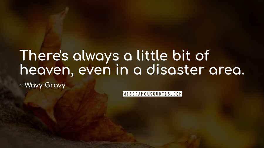 Wavy Gravy quotes: There's always a little bit of heaven, even in a disaster area.