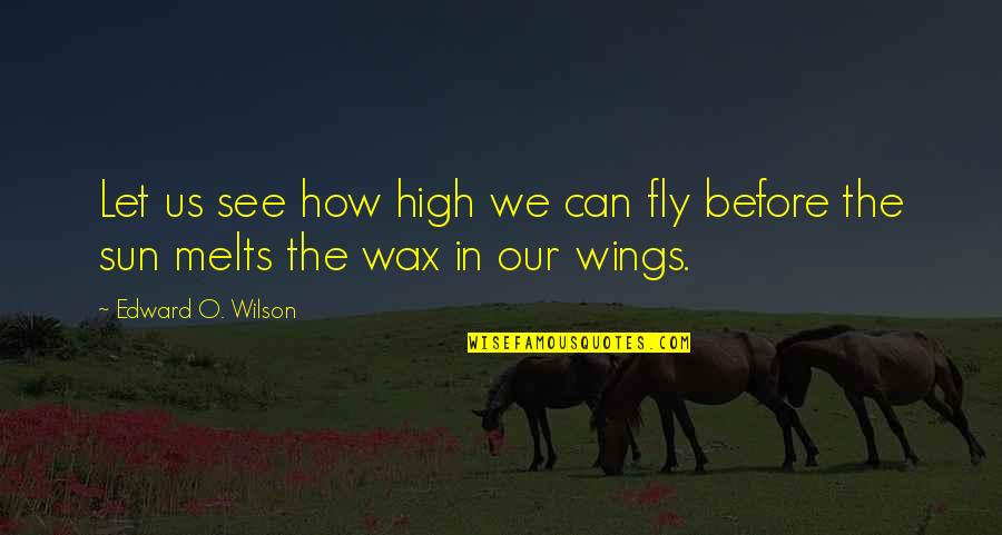 Wax Wings Quotes By Edward O. Wilson: Let us see how high we can fly