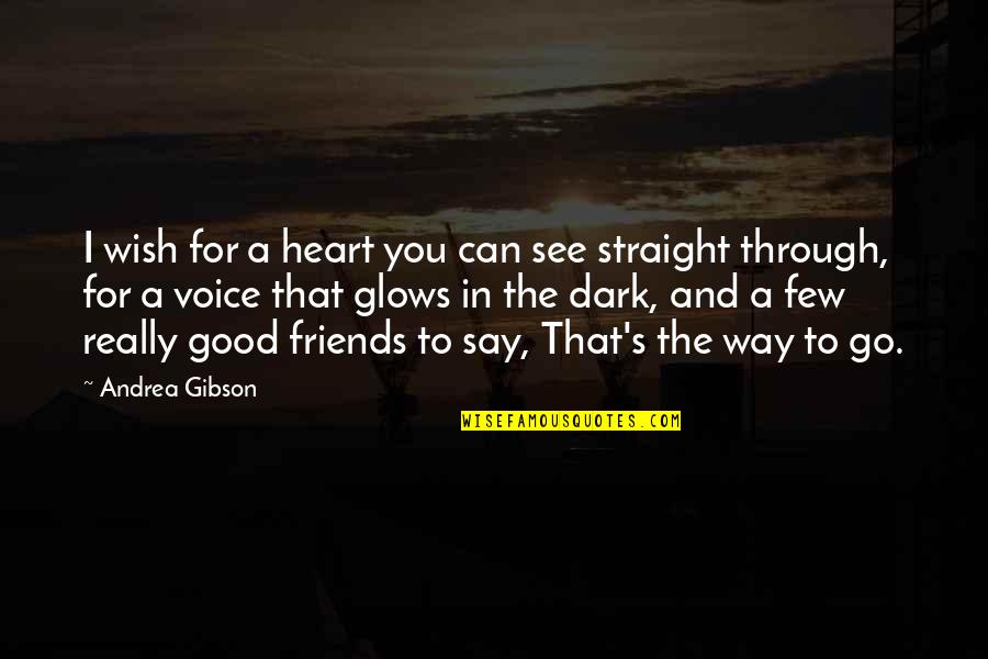 Way To Go Quotes By Andrea Gibson: I wish for a heart you can see