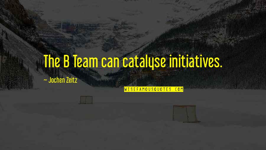 Wayand Quotes By Jochen Zeitz: The B Team can catalyse initiatives.
