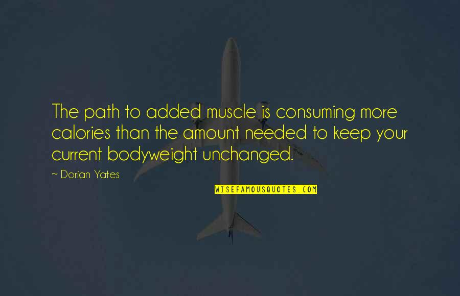 Wayans Bros Quotes By Dorian Yates: The path to added muscle is consuming more