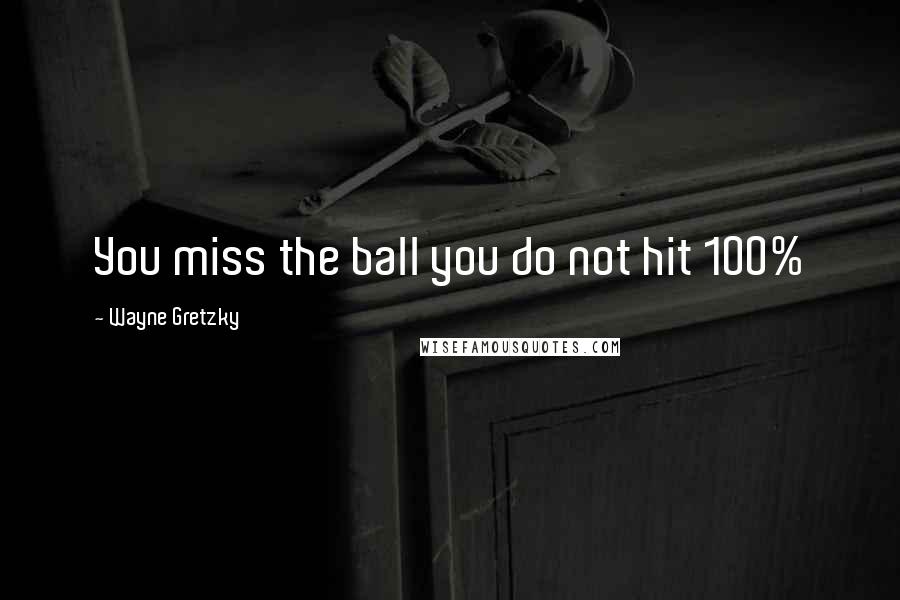 Wayne Gretzky quotes: You miss the ball you do not hit 100%