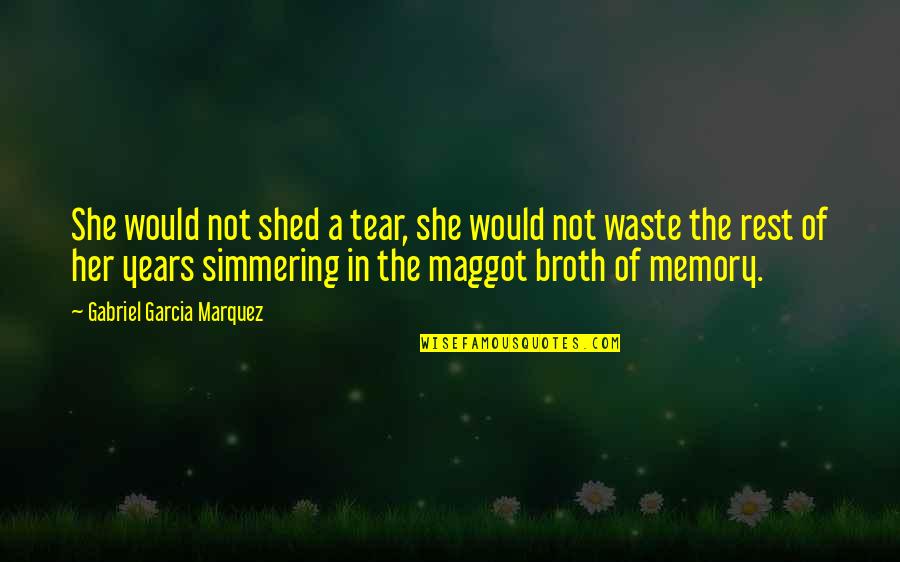 Wayne Kerrigan Quotes By Gabriel Garcia Marquez: She would not shed a tear, she would