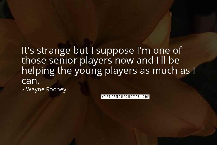 Wayne Rooney quotes: It's strange but I suppose I'm one of those senior players now and I'll be helping the young players as much as I can.