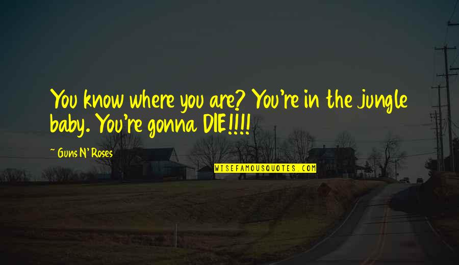 We All Gonna Die Quotes By Guns N' Roses: You know where you are? You're in the