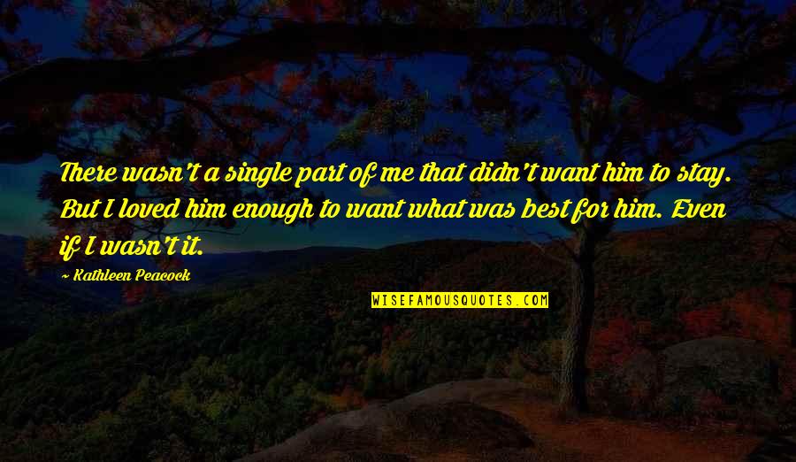 We All Just Want To Be Loved Quotes By Kathleen Peacock: There wasn't a single part of me that