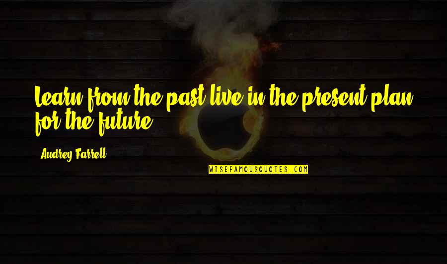 We All Live And Learn Quotes By Audrey Farrell: Learn from the past live in the present We All Live And Learn Quotes By Audrey Farrell: Learn from the past live in the present