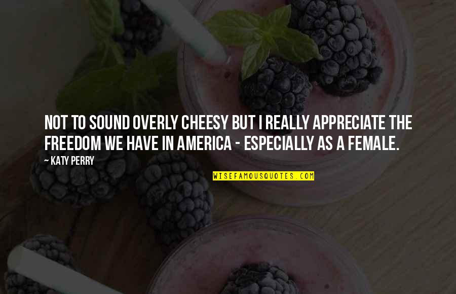 We Appreciate Quotes By Katy Perry: Not to sound overly cheesy but I really We Appreciate Quotes By Katy Perry: Not to sound overly cheesy but I really