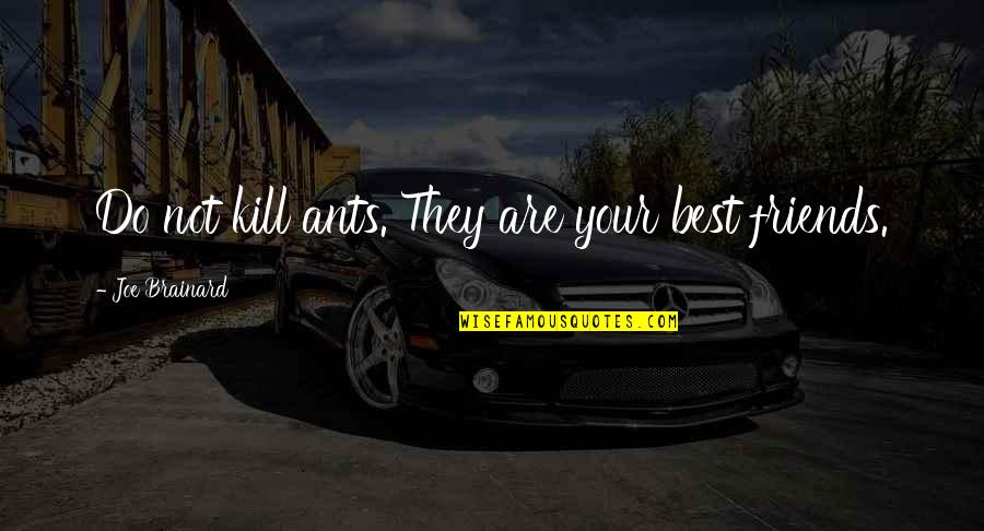 We Are Ants Quotes By Joe Brainard: Do not kill ants. They are your best We Are Ants Quotes By Joe Brainard: Do not kill ants. They are your best