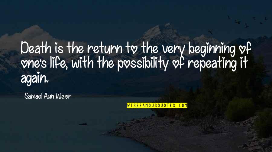 We Are Going To Die Richard Dawkins Quotes By Samael Aun Weor: Death is the return to the very beginning