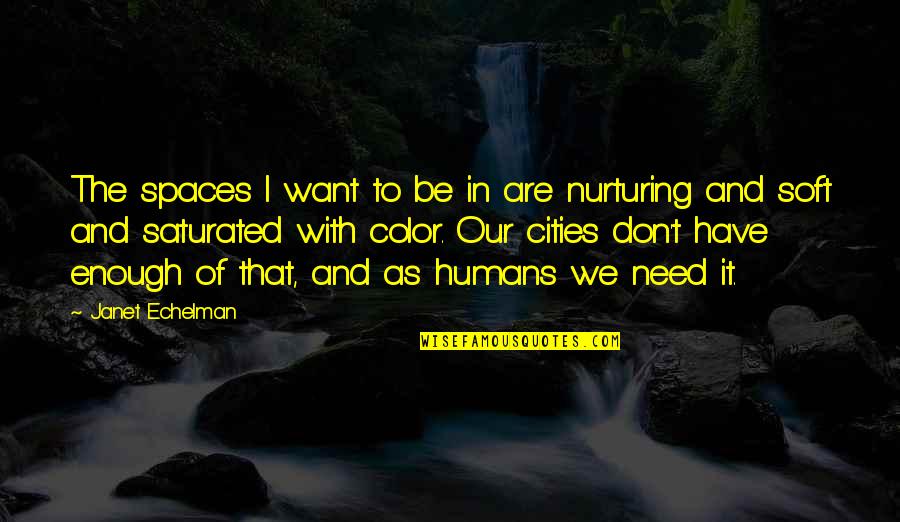 We Are Humans Quotes By Janet Echelman: The spaces I want to be in are