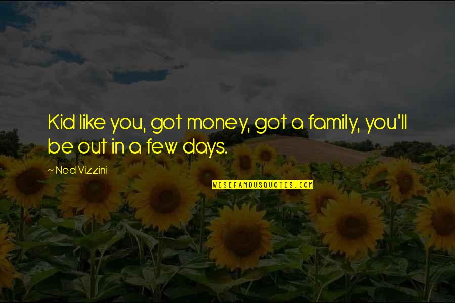 We Are Like Family Quotes By Ned Vizzini: Kid like you, got money, got a family,