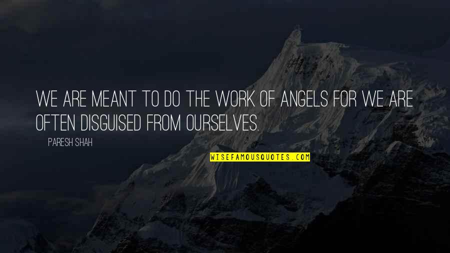 We Are Not Angels Quotes By Paresh Shah: We are meant to do the work of